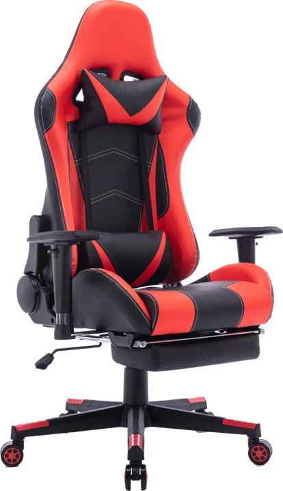 Karrige për lojëra Zeldo, e zezë/e kuqe