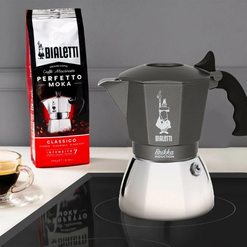Moka pot Bialetti Brikka 4TZ Induction, inox, e zezë