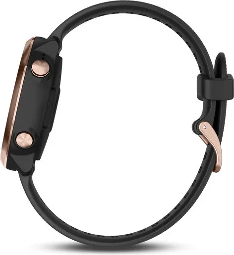 Smartwatch Garmin Forerunner® 645 Music – Rose Gold with Black Strap
