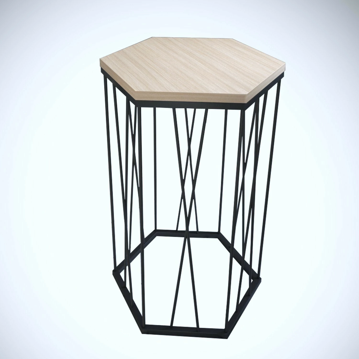 Tavolinë anësore Hanah Home, ngjyrë lisi dhe e zezë, Cetrus