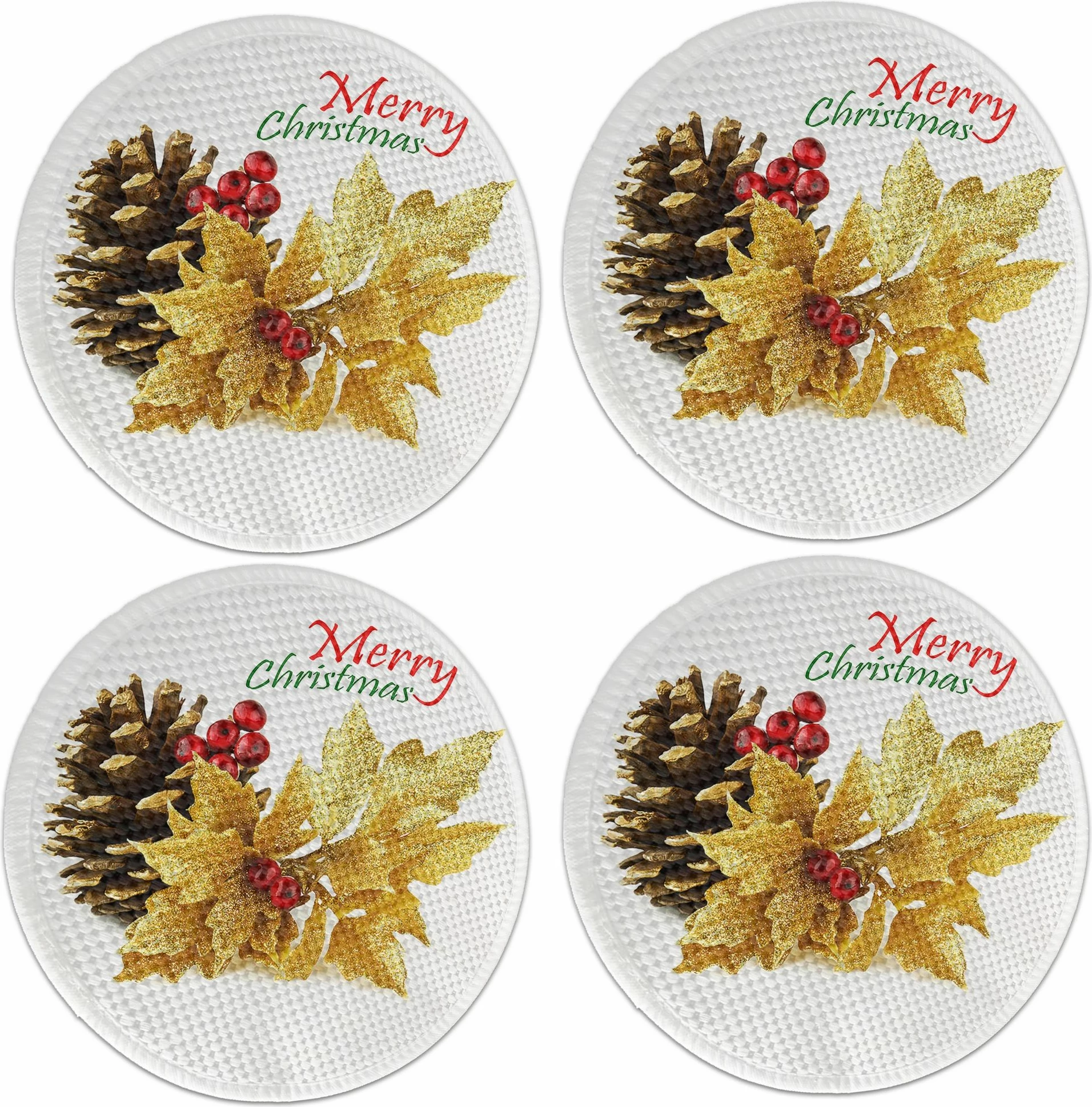 Set 4 copë mbulesa tavoline Hermia Concept, shumëngjyrëshe, 37 cm, 3747Supla