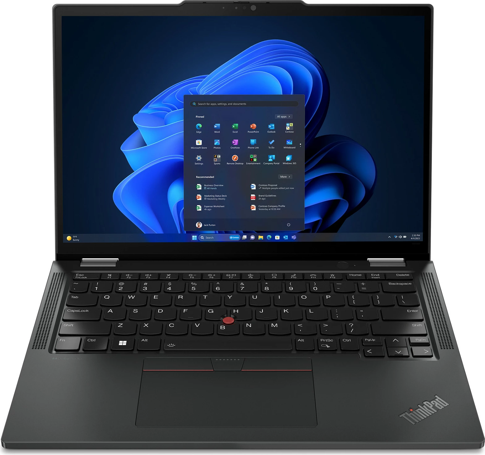Laptop Lenovo ThinkPad X13 2-in-1 Gen 5, Intel Core Ultra 5, 16 GB RAM, 512 GB SSD, Ekran 13.3", Ngjyrë e zezë