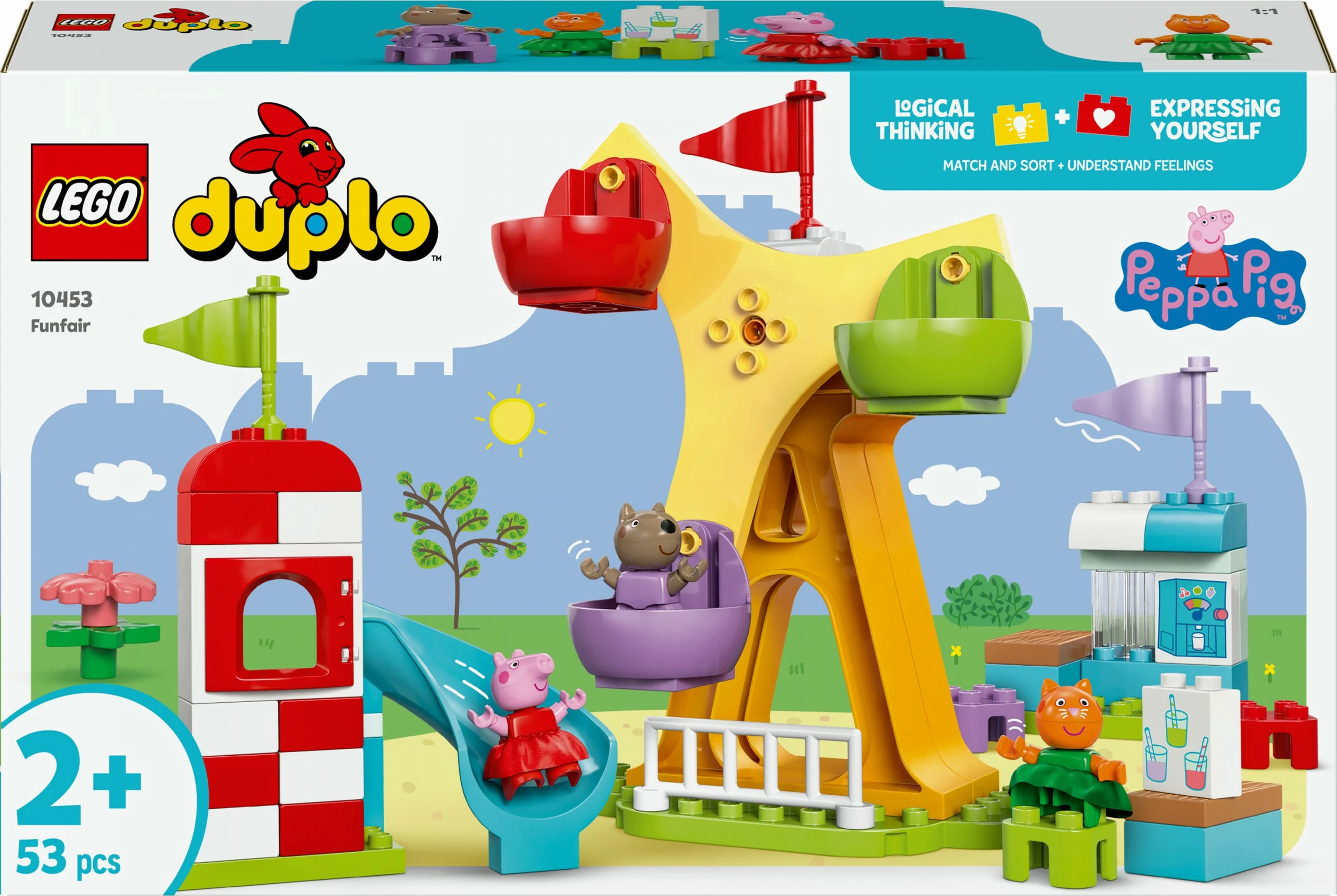 Set ndërtimi LEGO DUPLO Peppa Pig 10453, 53 pjesë, shumëngjyrësh