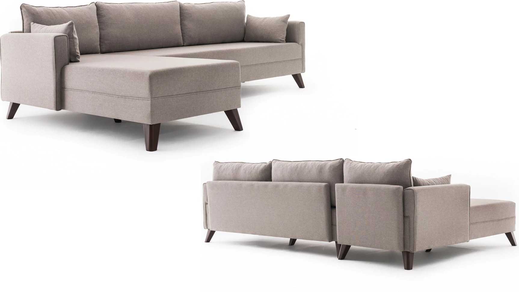 Këndare Bella, ngjyrë krem, Atelier del Sofa, kënd majtas