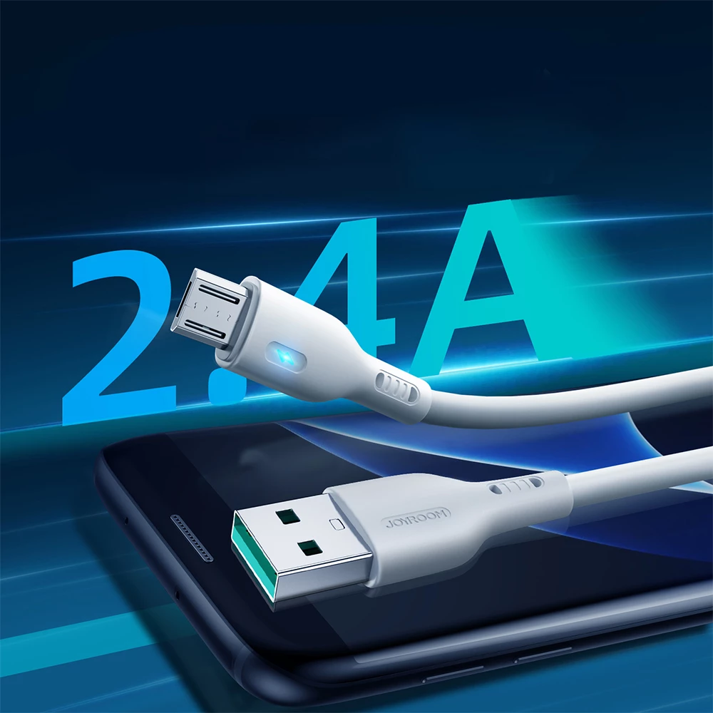 Kabllo Joyroom Premium Series A13, USB-A në micro USB, 2m, 2.4A, Bardhë