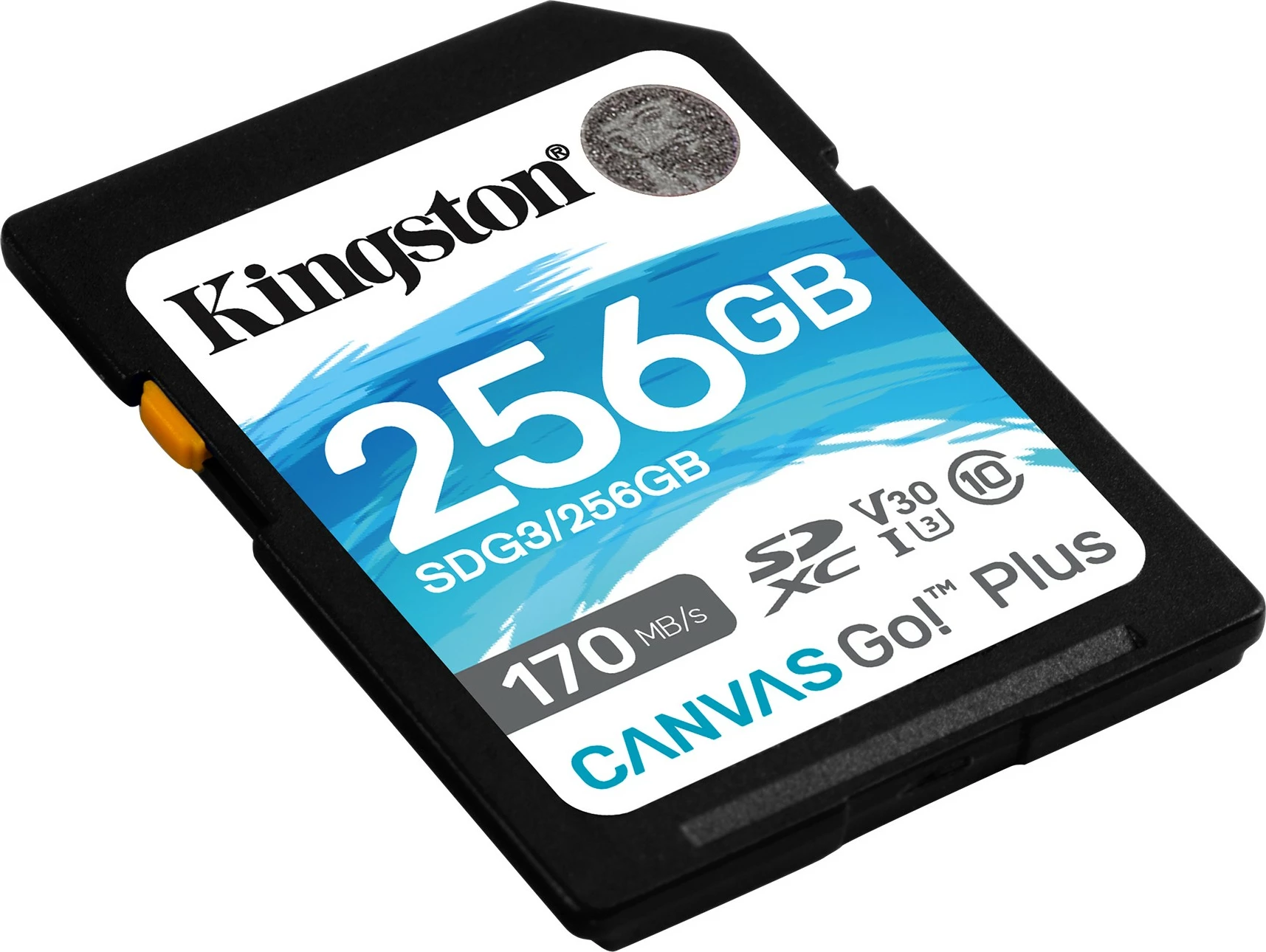 Kartelë SD Kingston 256GB Canvas Go Plus, 170 MB/s, e zezë