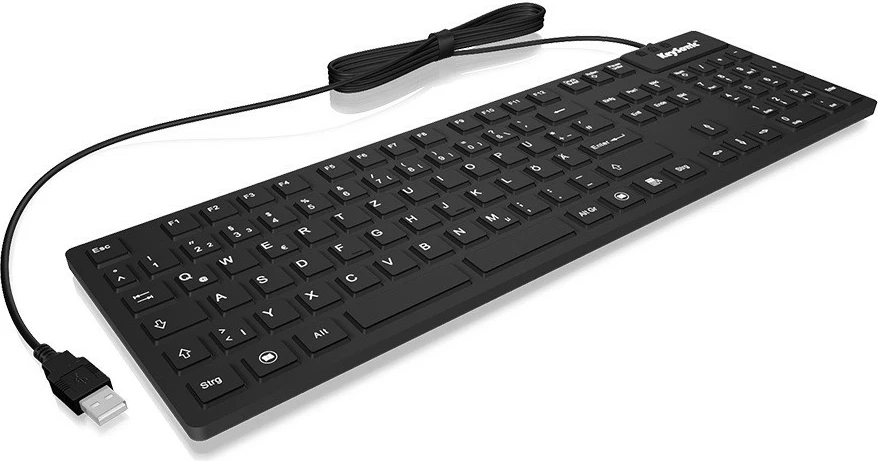 Kasë tastierë KeySonic KSK-8030IN, 105 taste, USB, IP68, e zezë