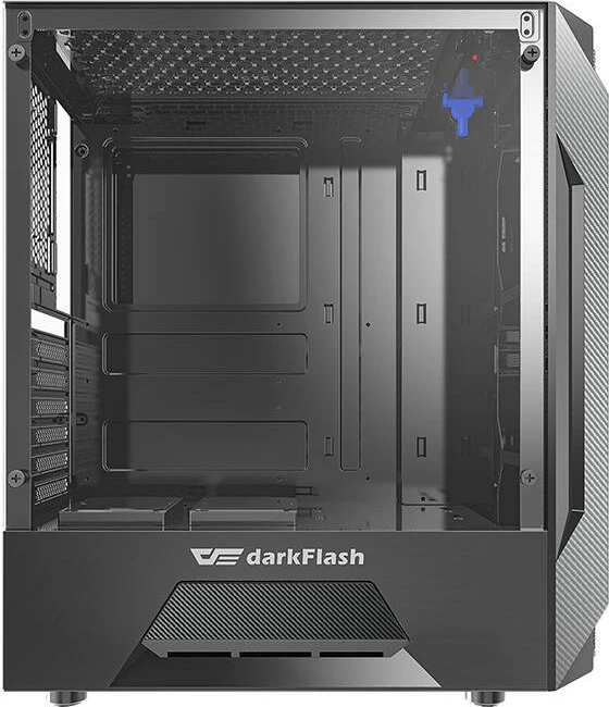 Kasë Darkflash LEO, Middle Tower, ATX/M-ATX/ITX, xham i temperuar, e zezë