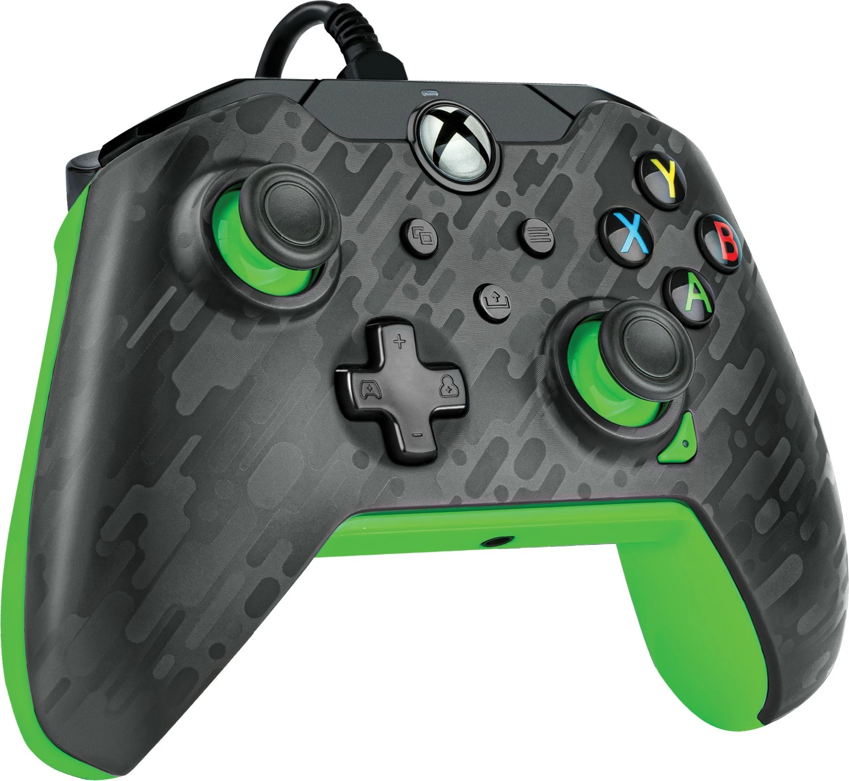 Gamepad PDP Neon Carbon, Xbox, Windows 10/11, Wired, USB, Karbon, Gjelbër
