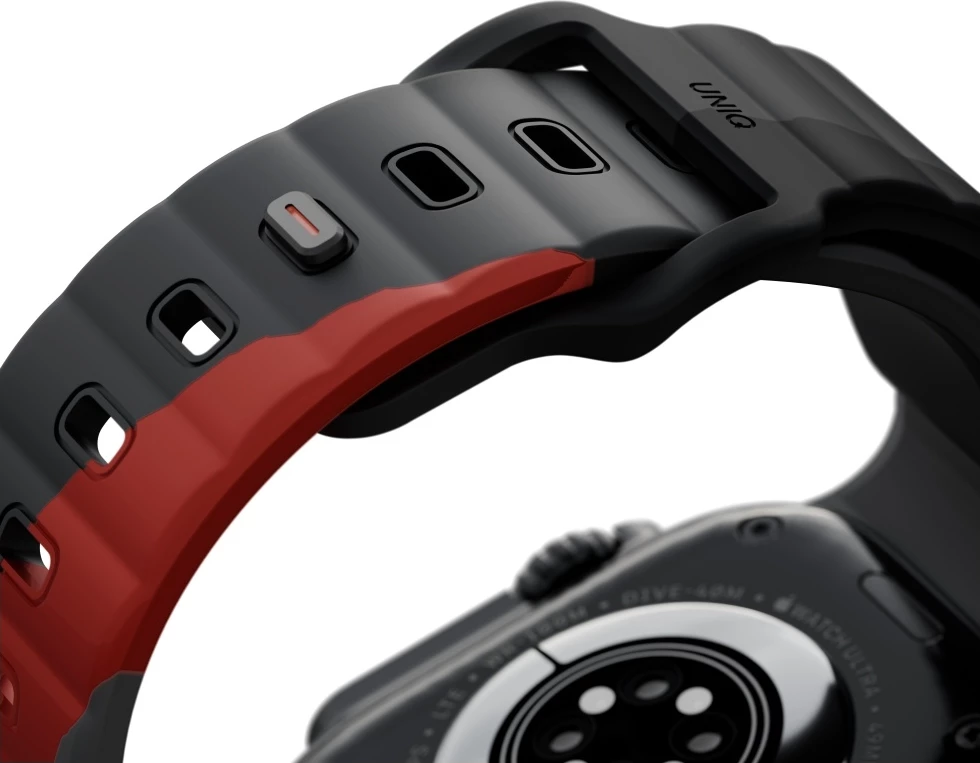 Rrip gome për Apple Watch UNIQ Stride De Rubber, 44/45/46/49 mm, Gri