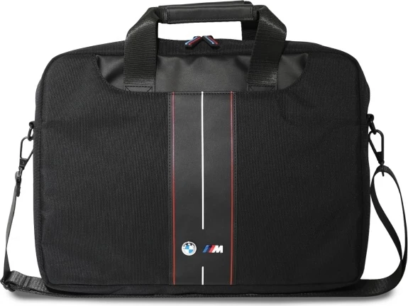 Çantë laptopi BMW BMCB15COMPVSKR, 16", najlon, vija të kuqe, e zezë
