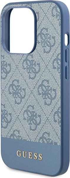 Mbështjellës Guess 4G Stripe për iPhone 15 Pro, Blu