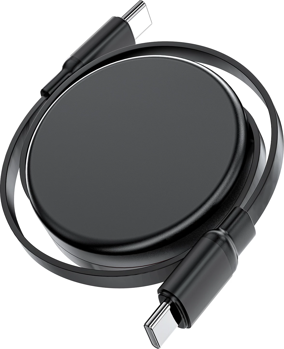 Kabllo USB-C në USB-C Acefast C13-03, 60W, mekanizëm tërheqës, e zezë