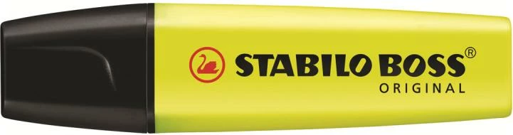 marker fluorescent për tekst Stabilo BOSS Original 70/24, 2 gjerësi vije, i rimbushshëm, verdhë