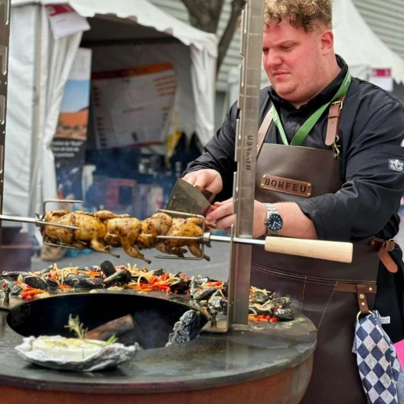 Përparëse lëkure Bonfeu, kafe