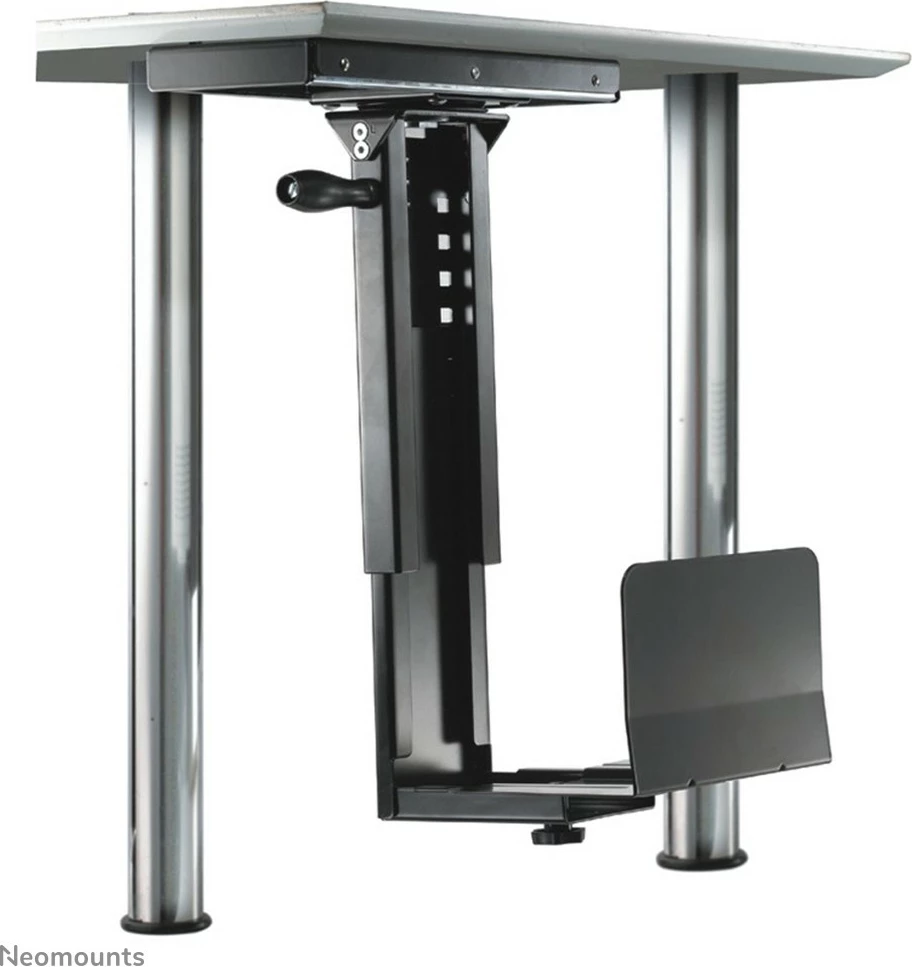 Mbajtës për kasë Newstar CPU-D250BLACK, montim në tavolinë, çelik, 30 kg, i zi