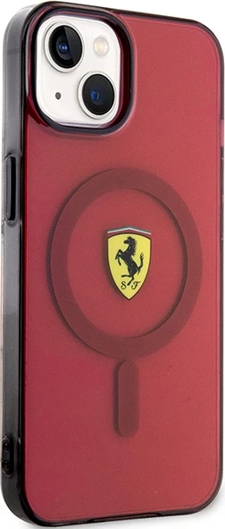 Mbështjellës Ferrari FEHMP14SURKR për iPhone 14 6.1", MagSafe, i kuq