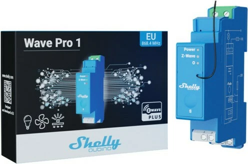 Rele solid Shelly Qubino Wave Pro 1, 25 mW, 1 kanal, Blu