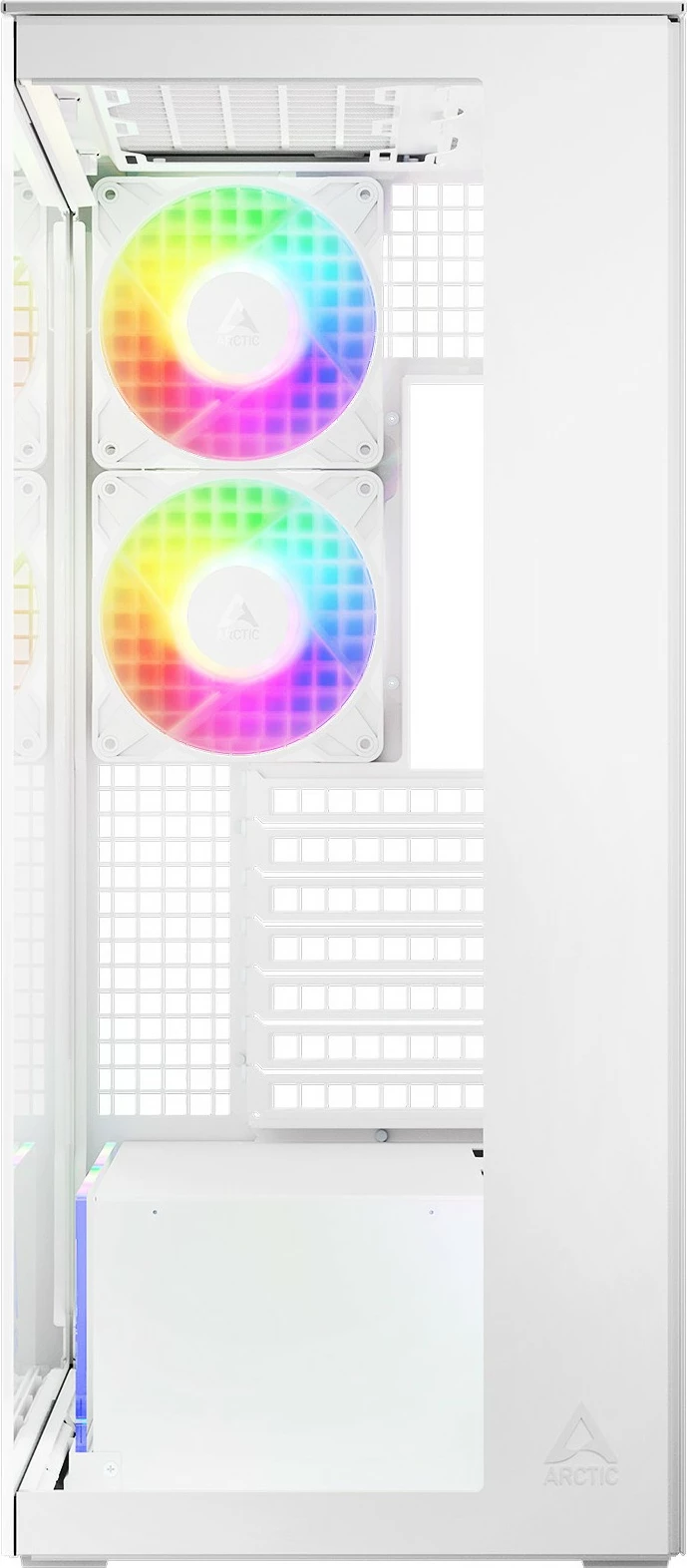 Kasë ARCTIC Xtender, Midi Tower, xham i temperuar, RGB, e bardhë