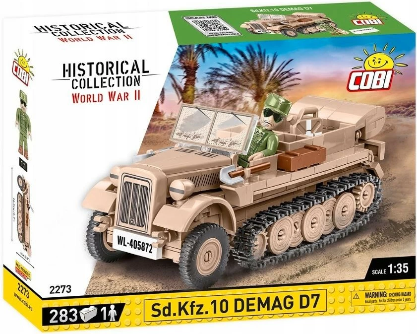 Set ndërtimi Cobi Klocki Sd.Kfz.10 DEMAG D7, 283 pjesë, 1:35, bezhë