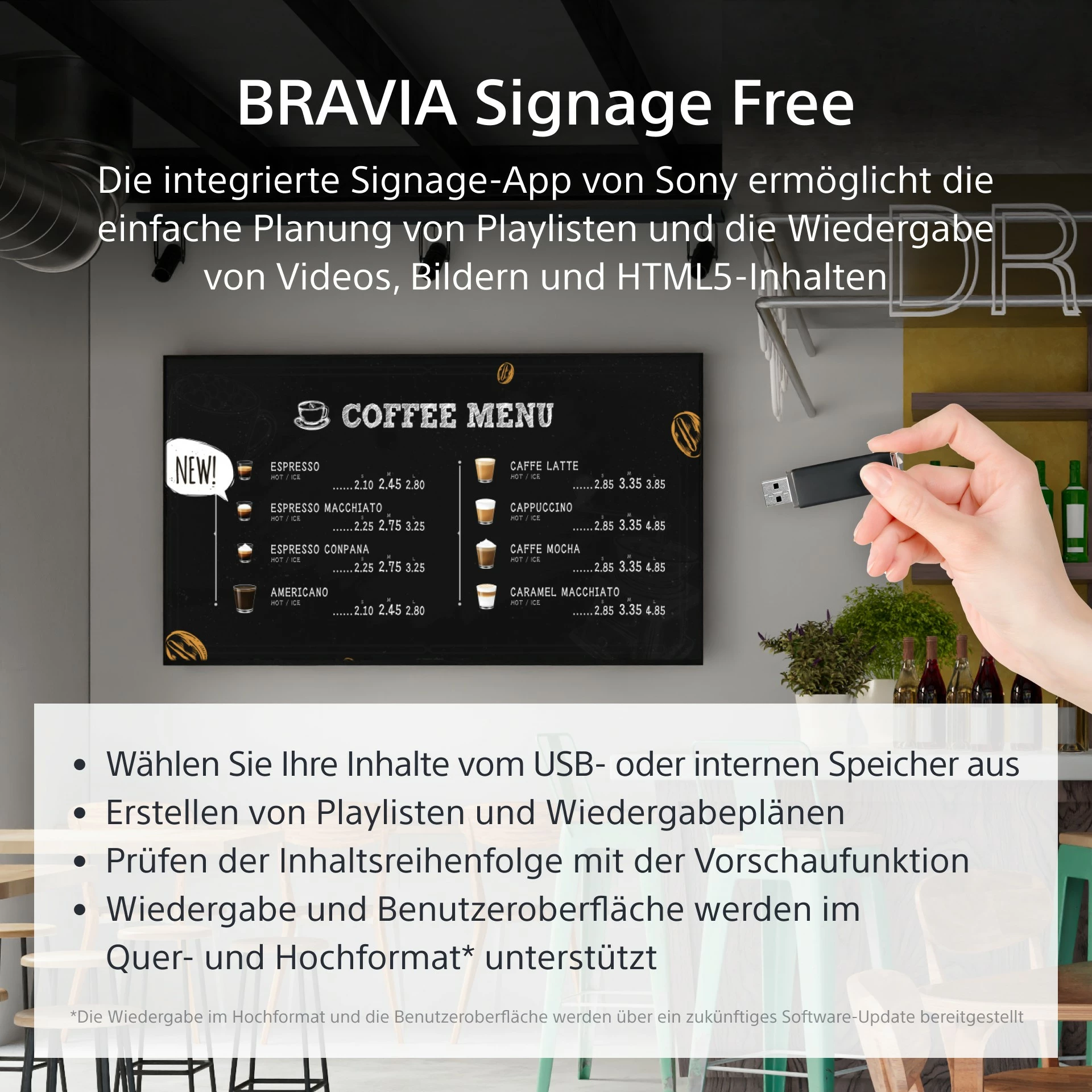 Ekran i madh Sony FW-55EZ20L, 55 inç, 4K Ultra HD, LED, Android, Wi-Fi