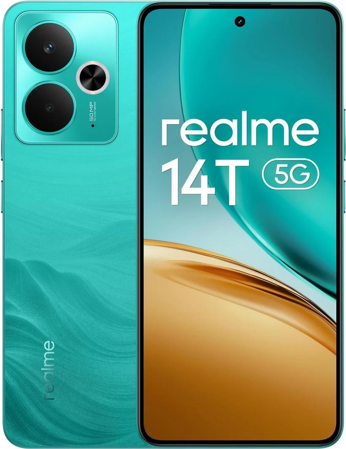 Celular Realme 14T 5G 8/256GB Surf Green