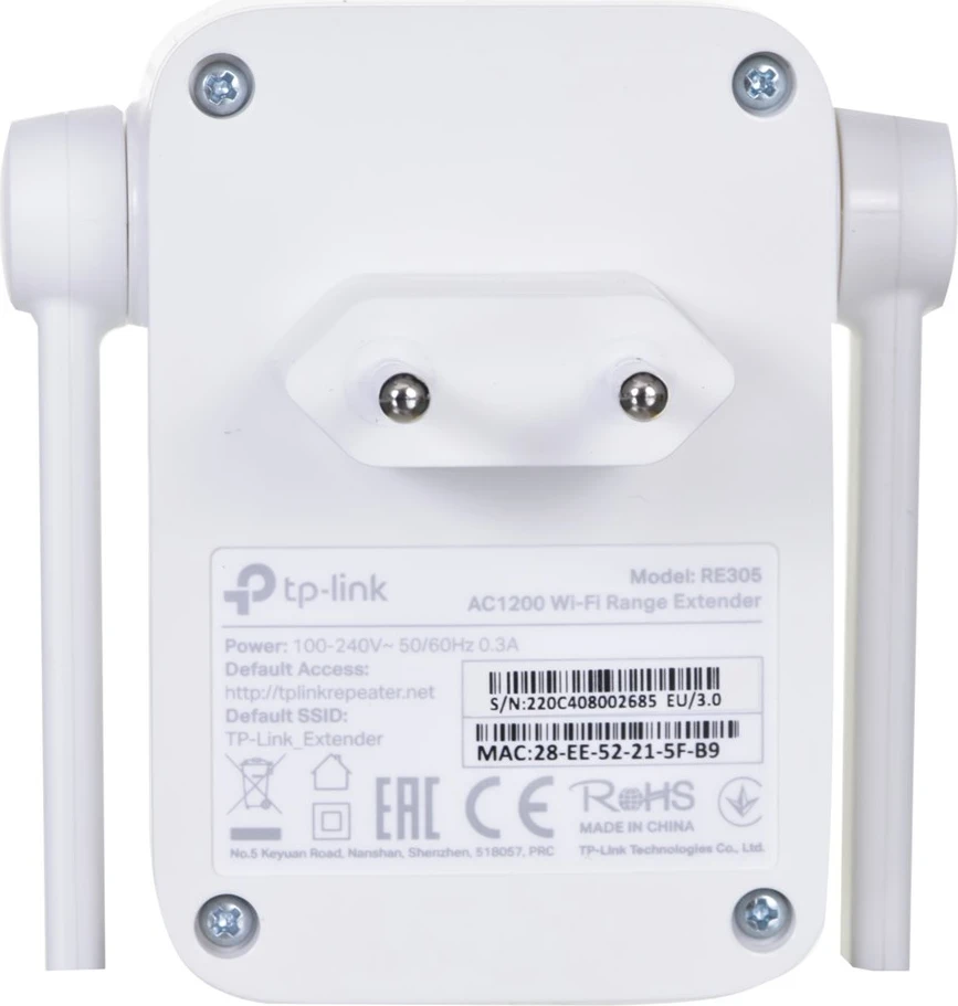 Shpërndarës i WiFi TP-LINK AC1200, i bardhë