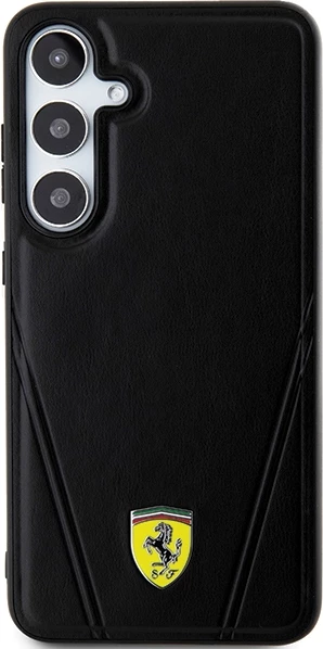 Mbështjellës Ferrari Hot Stamp V Lines MagSafe për Samsung Galaxy S24, i zi