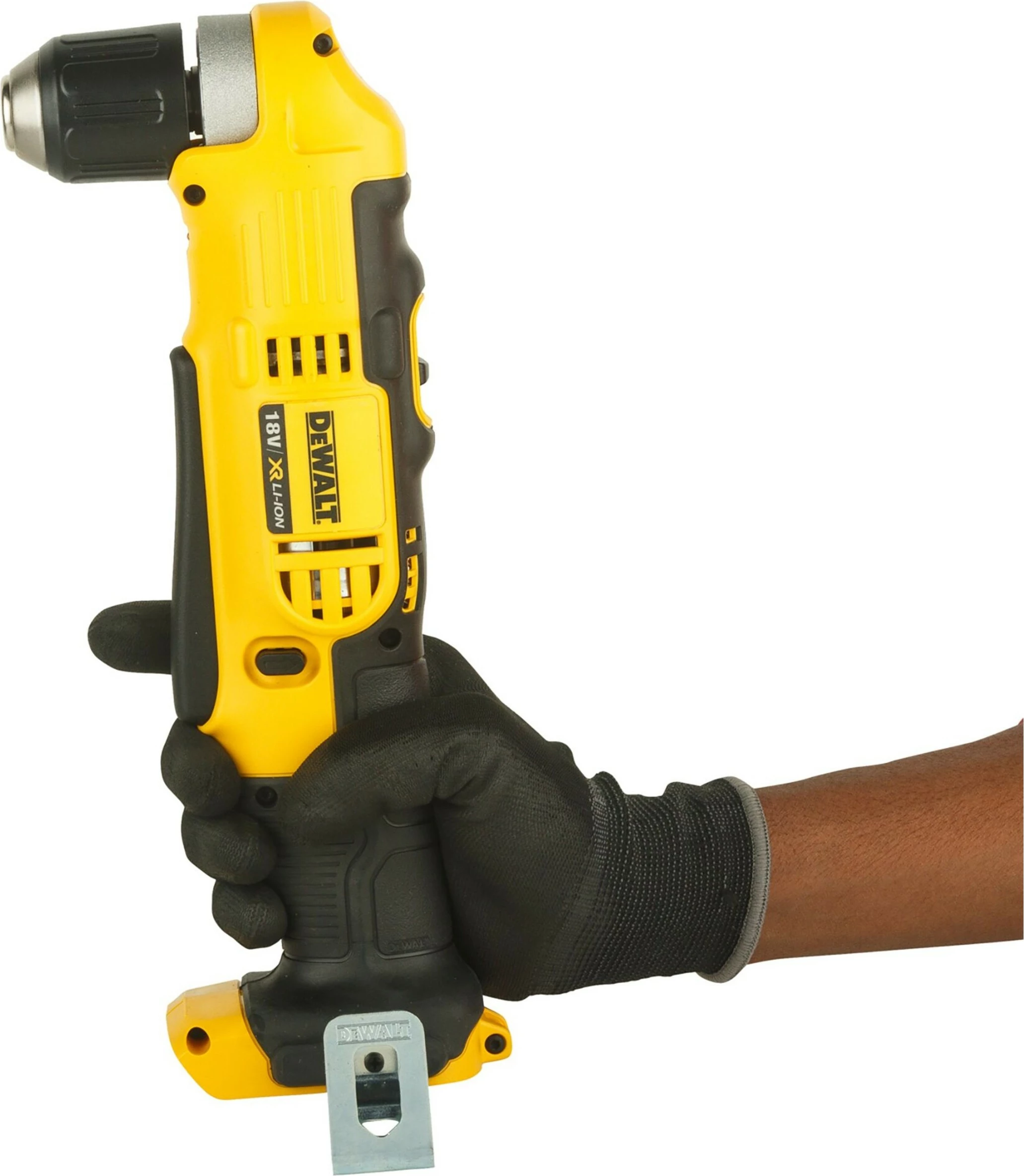 Makineri shpimi këndore DeWALT DCD740NT-XJ, 18V, 1.5Ah, pa çelës, zi/verdhe