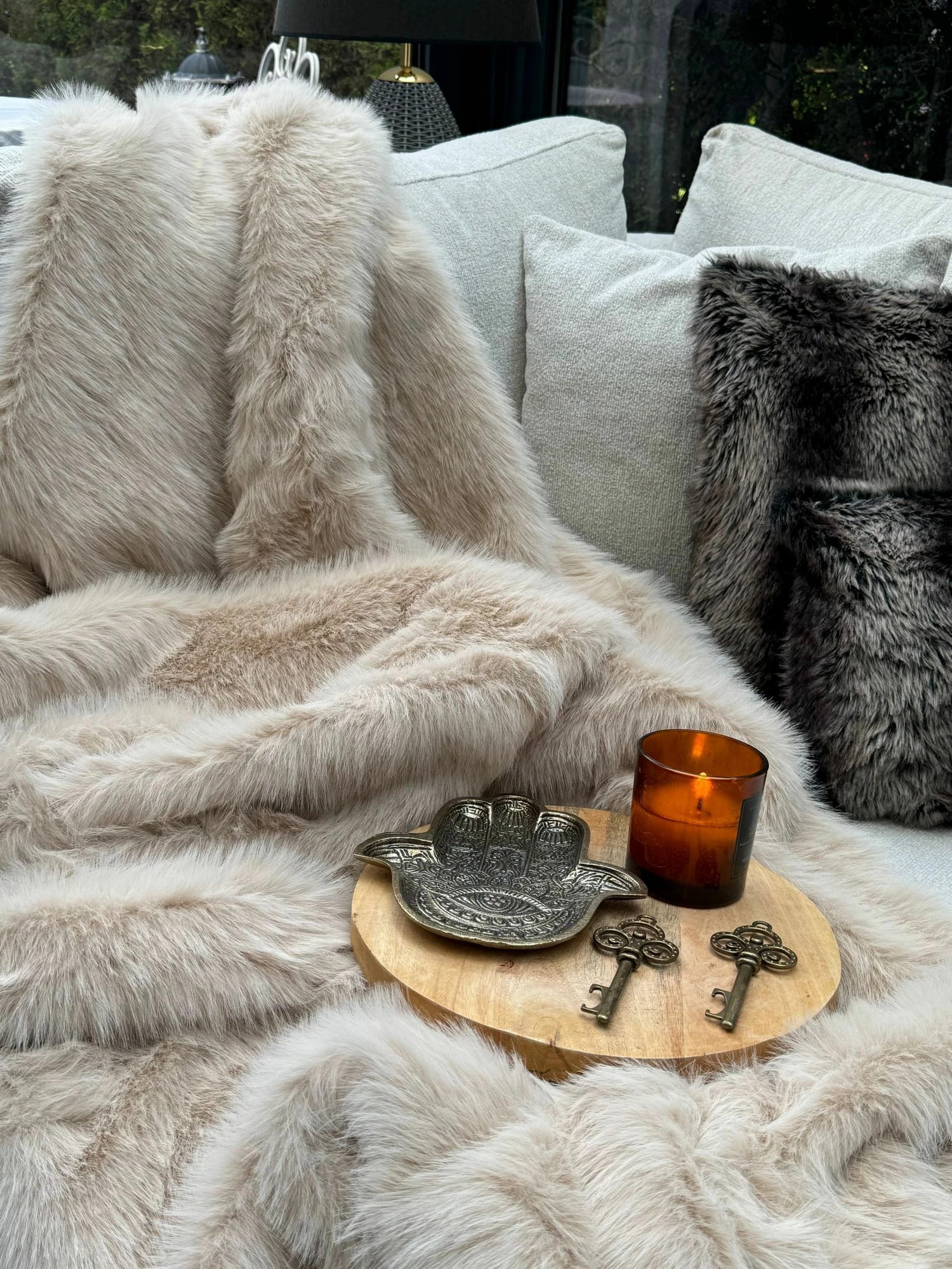 Shall për divan Evila Originals, Lolita, 200x75, bezhë