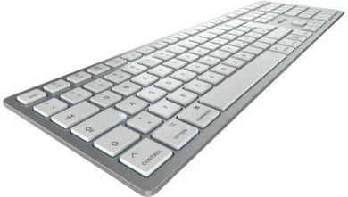 Tastierë Cherry KW 9100 SLIM për Mac, Wired & Wireless, USB + Bluetooth, Silver