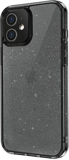 Mbështjellës UNIQ LifePro Tinsel për iPhone 12 mini, i zi me shkëlqim