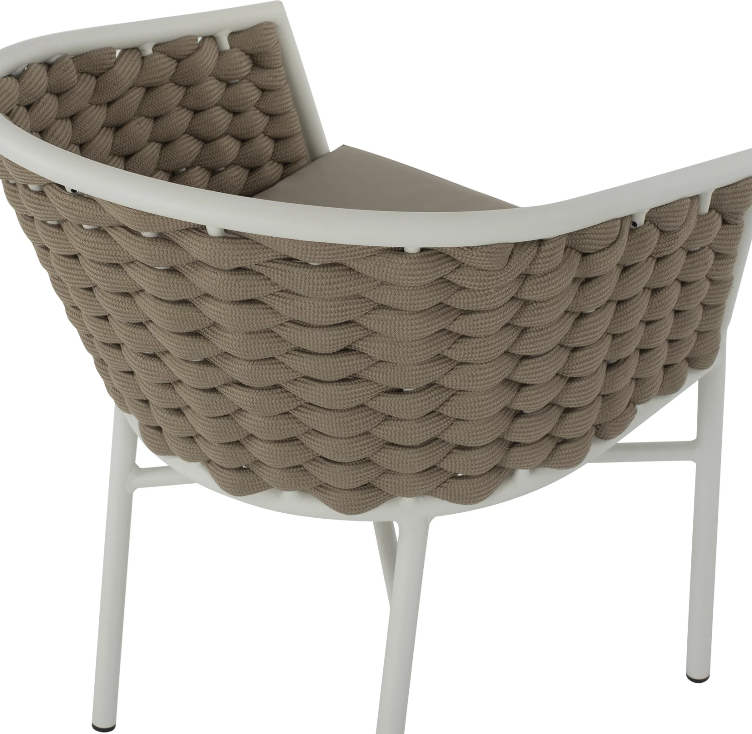 Karrige alumini FH5859.02, e bardhë dhe beixh me litar shkumë