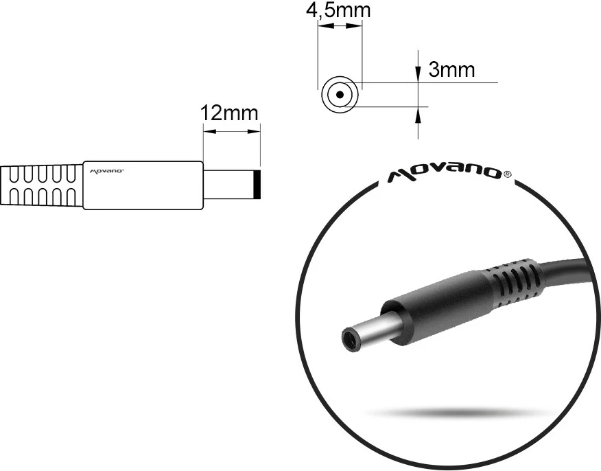 Karikues për laptop Asus Mitsu, 19V, i zi 