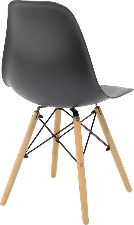 Set tavoline me karrige Julita, MDF i zi, dru ahu natyral, 3 copë, Φ60x73cm