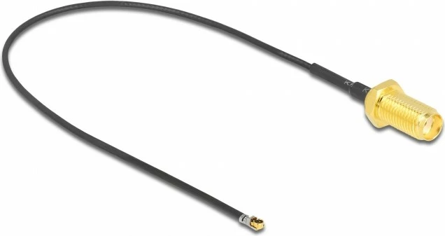 Kabllo antene DeLOCK SMA Buchse në MHF 4L LK, 20cm, e zezë