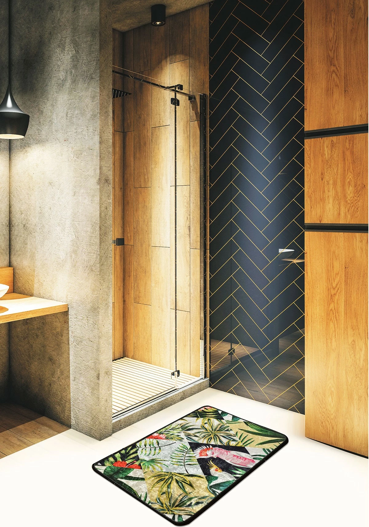 Tapet banje Mijölnir, Patch Djt, shumëngjyrësh, 40x60cm