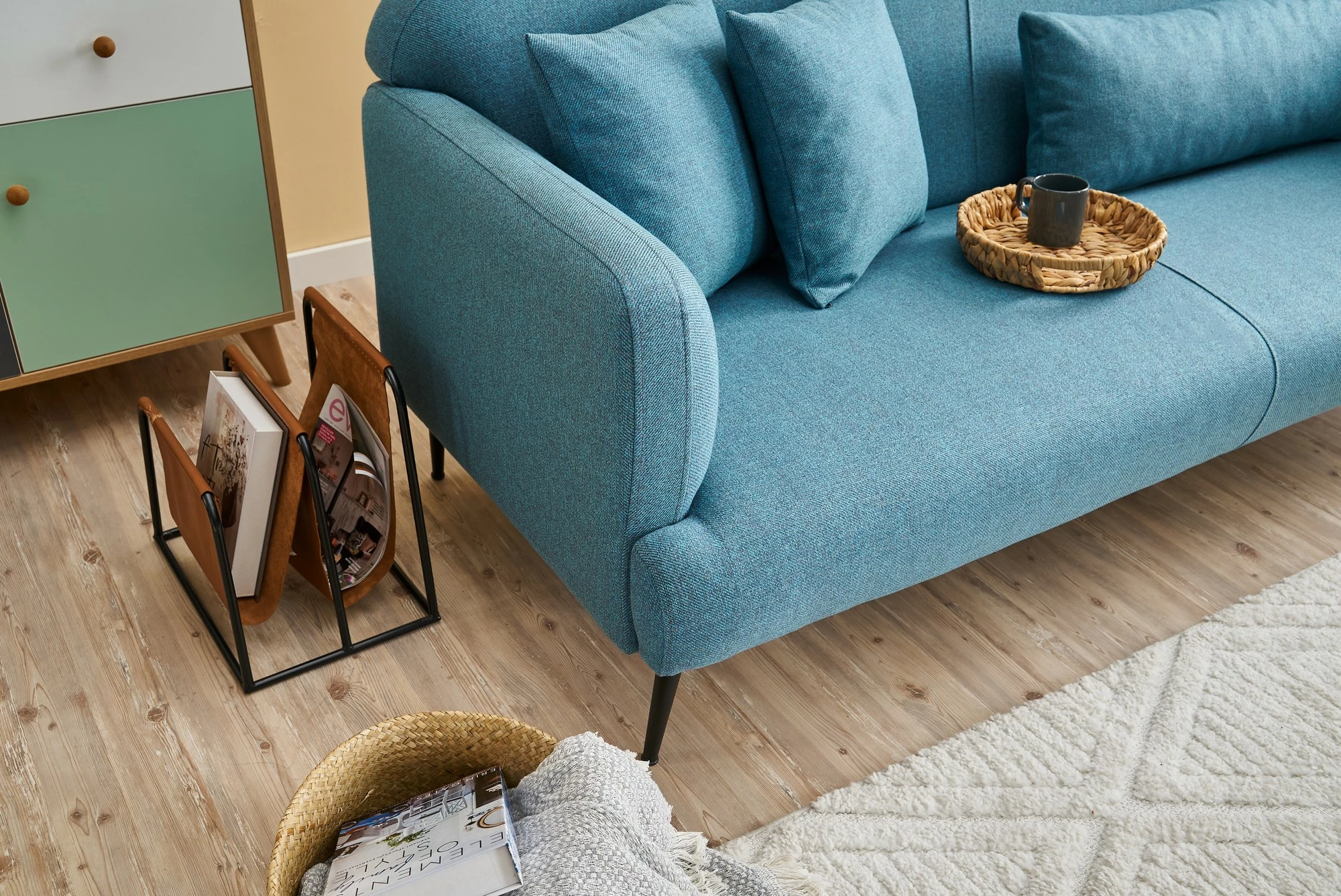 Divan treshe, ngjyrë turquoise, Atelier del Sofa, Revos