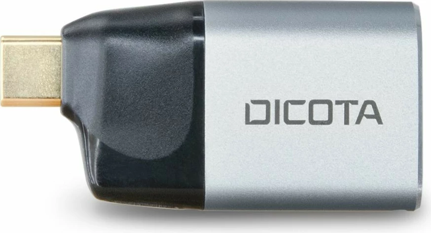 Adapter USB-C në DisplayPort Mini Dicota, 8K, 100W, zi/argjendtë