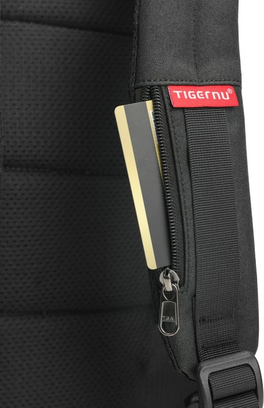 Çantë shpine për laptop Tigernu Pictor 15.6\", rezistente ndaj ujit, me port USB, e zezë/gri