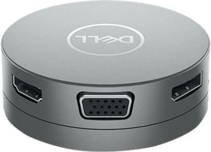Stacion docking USB-C 7-në-1, Dell, DA310 470-AEUP, 90W PD, 4K 60Hz, argjendtë
