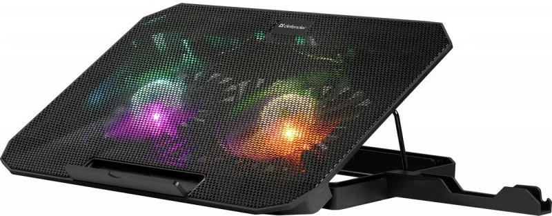 Ftohës laptopi, Defender, NS-510, 15.6", 2x ventilator 14 cm, 2x USB, RGB, i zi