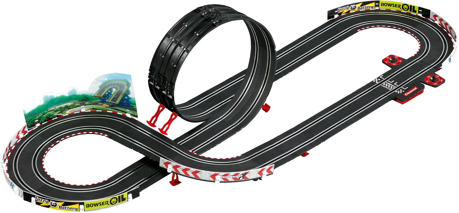 Set veturash dhe piste Carrera Mario Kart, 2 lojtarë, 6+ vjeç, ngjyra të ndryshme