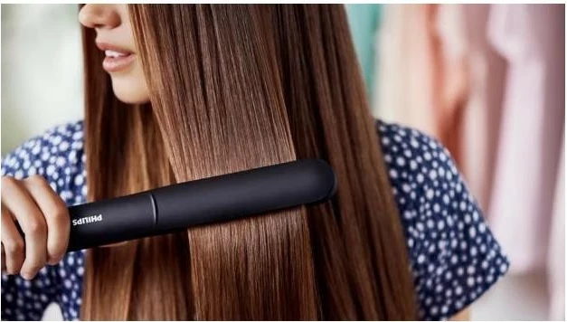 Drejtuese flokësh Philips StraightCare Essential BHS376/00, e zezë/rozë