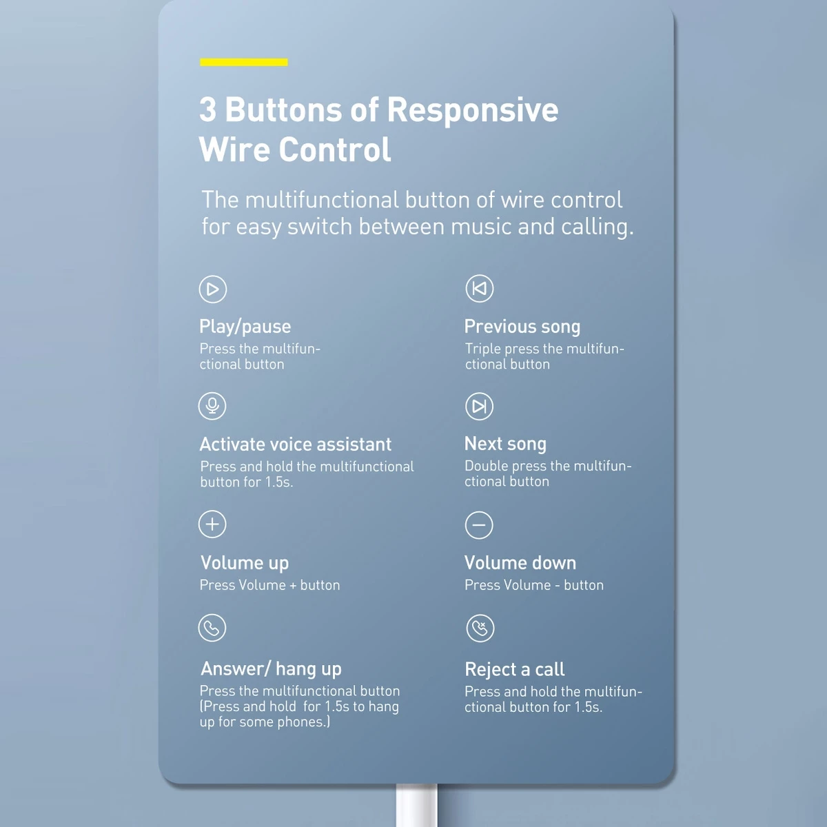 Kufje Baseus Encok H17 me kabllo, 3.5mm mini jack, të bardha