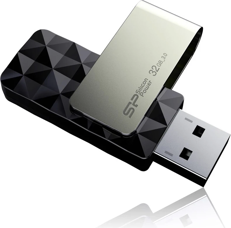 USB Silicon Power, 32 GB USB Type-A 3.0 , e zezë