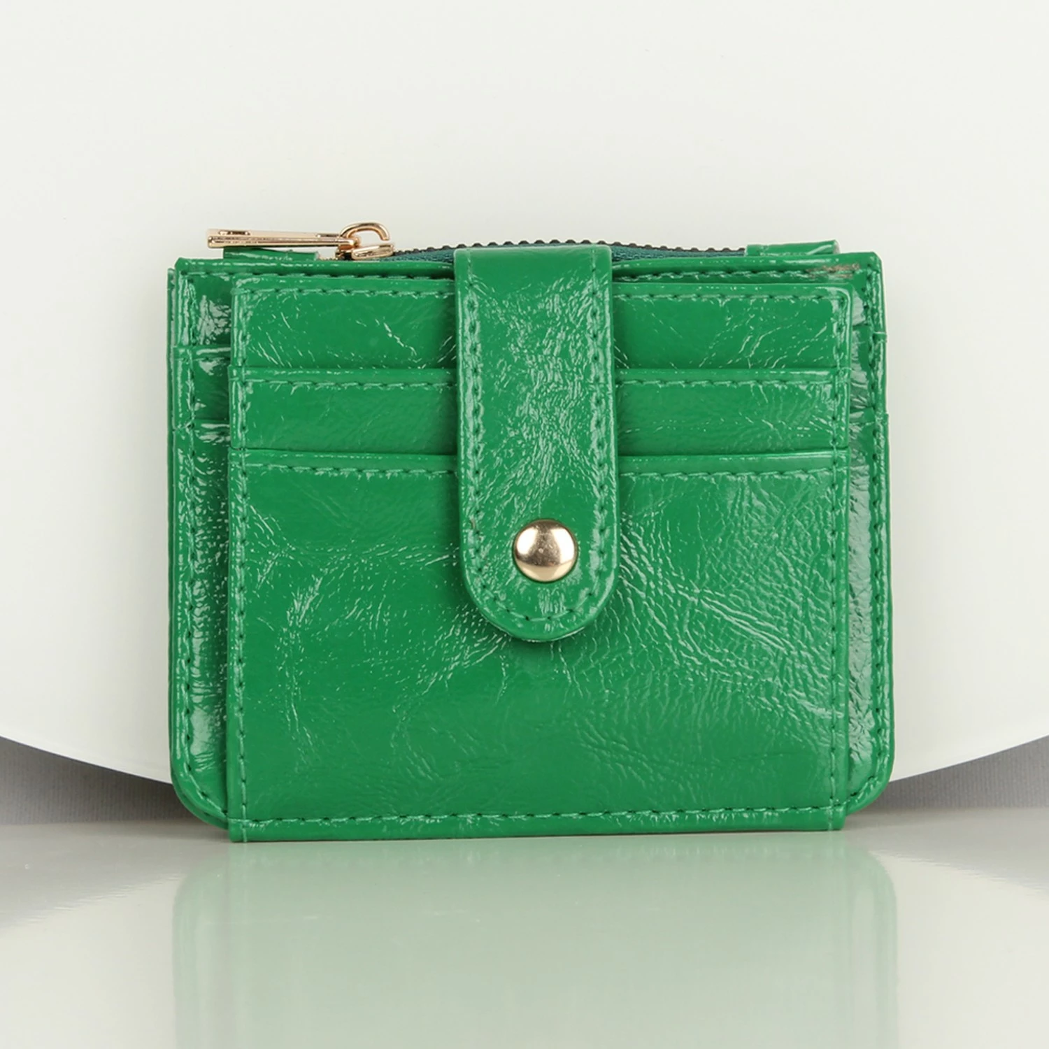 Portofol prej lëkure, ngjyrë e gjelbër, Zoozie Bags, 11.5x9cm