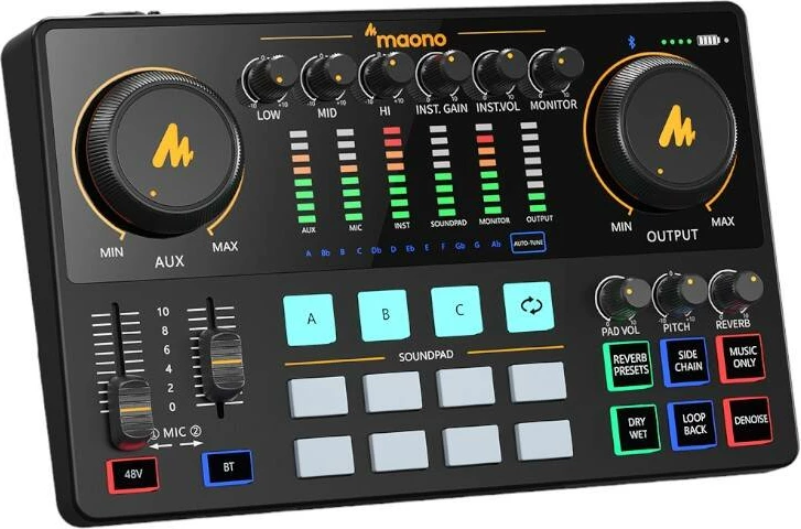 Kartë zanore Maono AME2, e jashtme, Bluetooth, e zezë