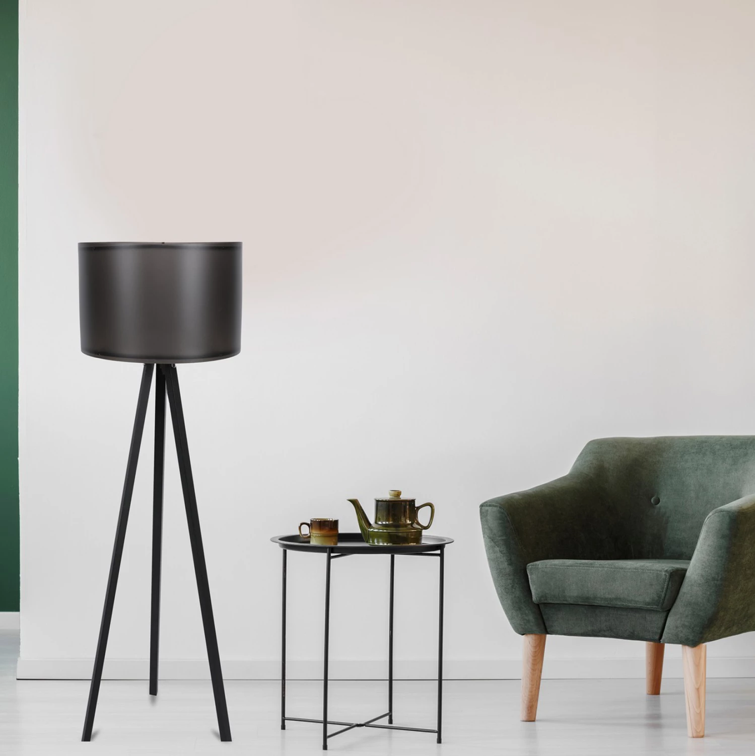 Llambë dyshemeje FH1, 038x145 cm, e zezë