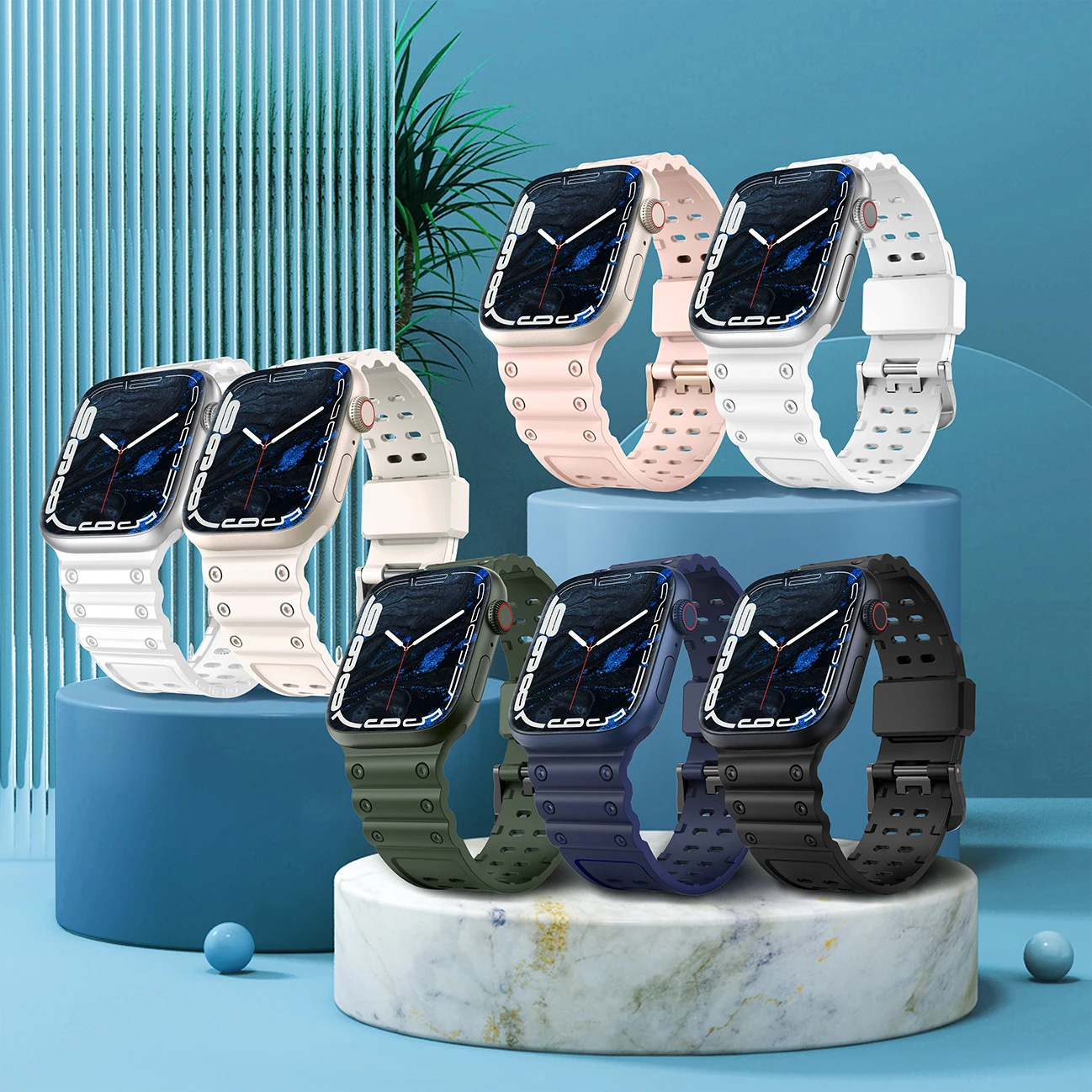 Rrip për Apple Watch Hurtel Strap Triple Protection, TPU, i bardhë